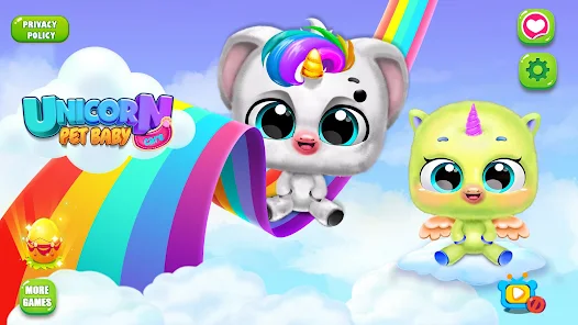 Unicorn Baby Care Unicorn Game Captura de tela 3