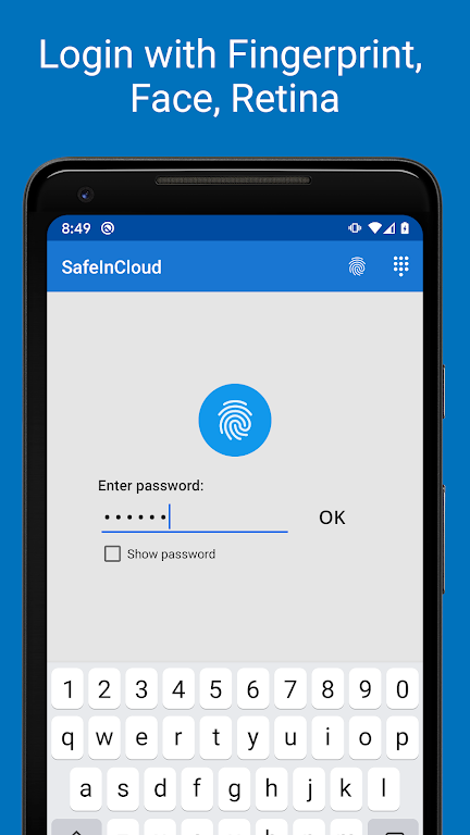 パスワード マネージャー SafeInCloud 1 スクリーンショット 1