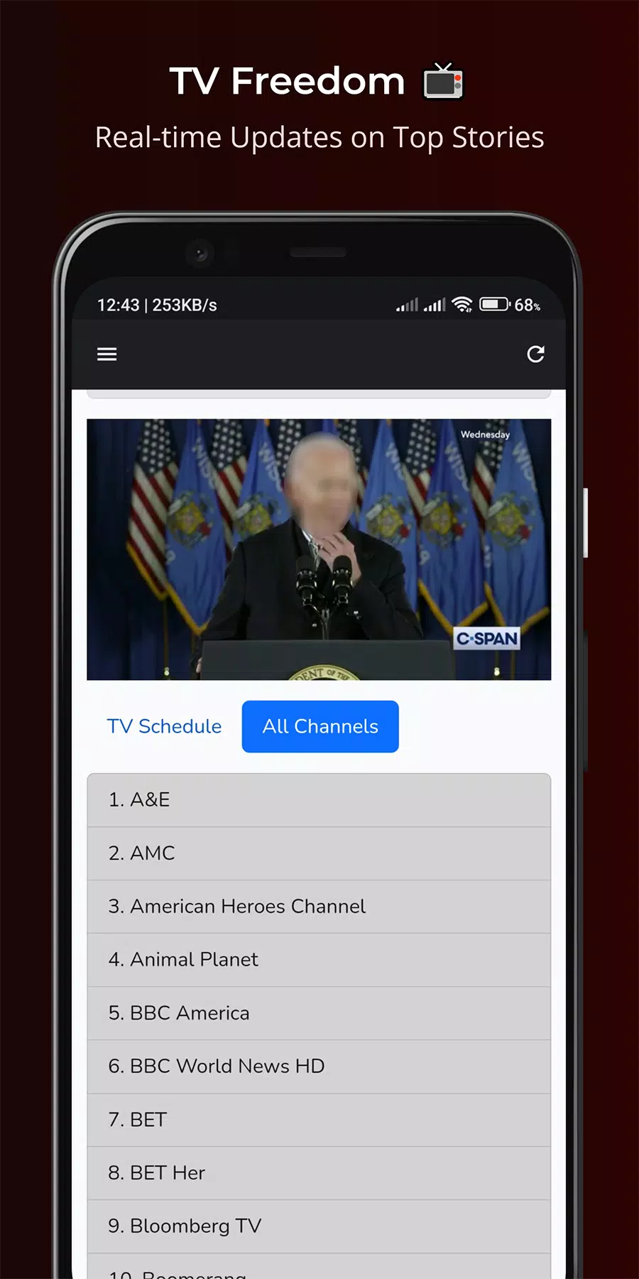 TheTVApp USA Live 스크린샷 1