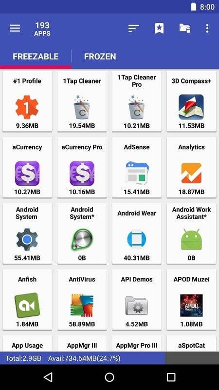 AppMgr Pro III Screenshot 2