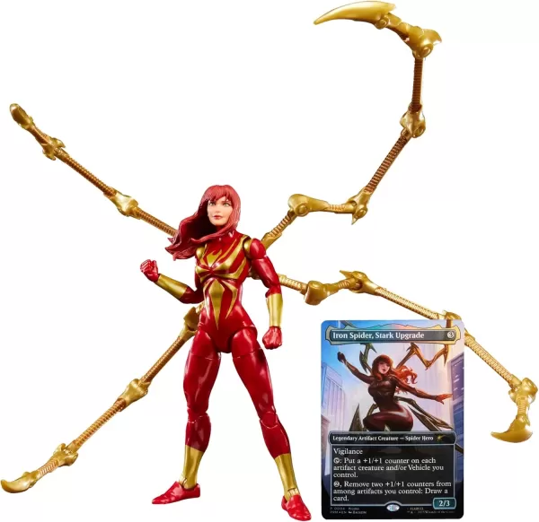 Magic: The Gathering Iron Spider, Stark Upgrade card and figure