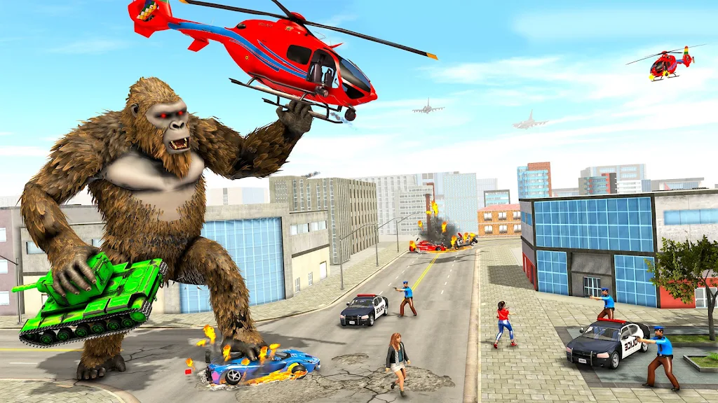 Angry Gorilla Attack City Sim Capture d'écran 3