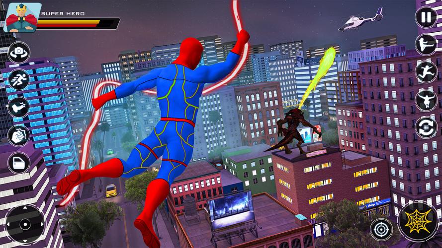 Spider Flying Rope Hero Games Captura de pantalla 2