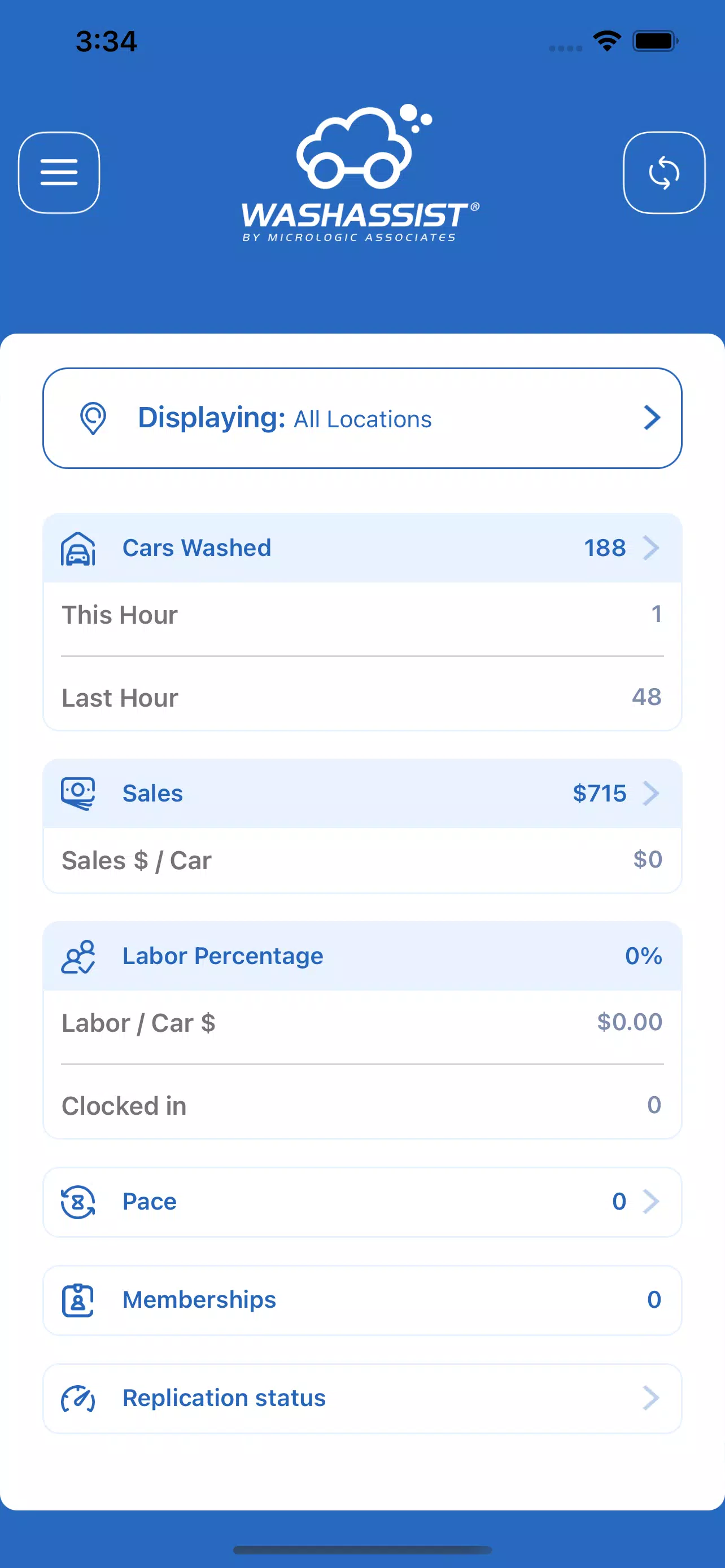 WashAssist Dashboard Captura de pantalla 2