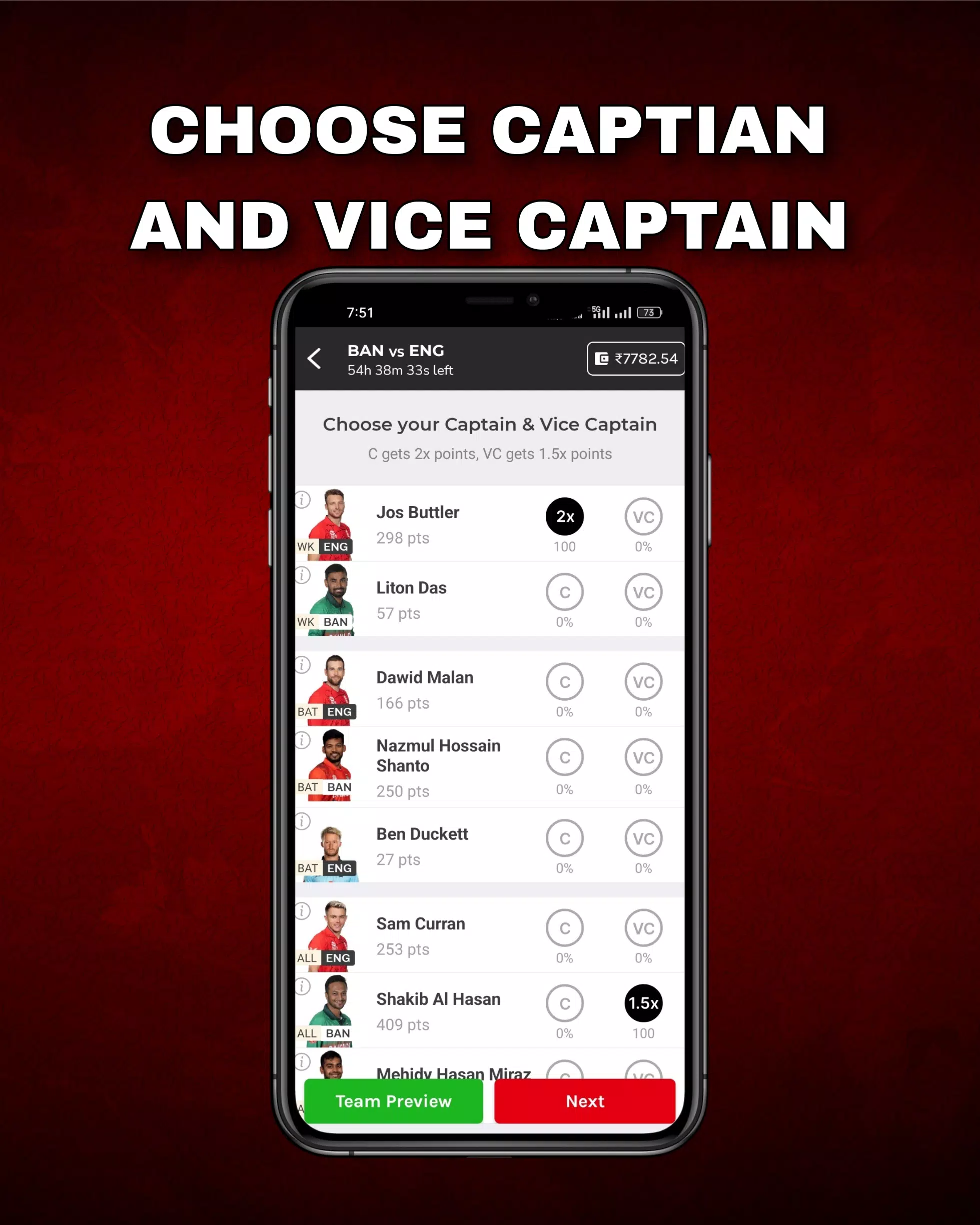FantPlay11:Fantasy Cricket App Screenshot 4