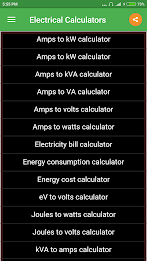 Electrical Calculator 스크린샷 1