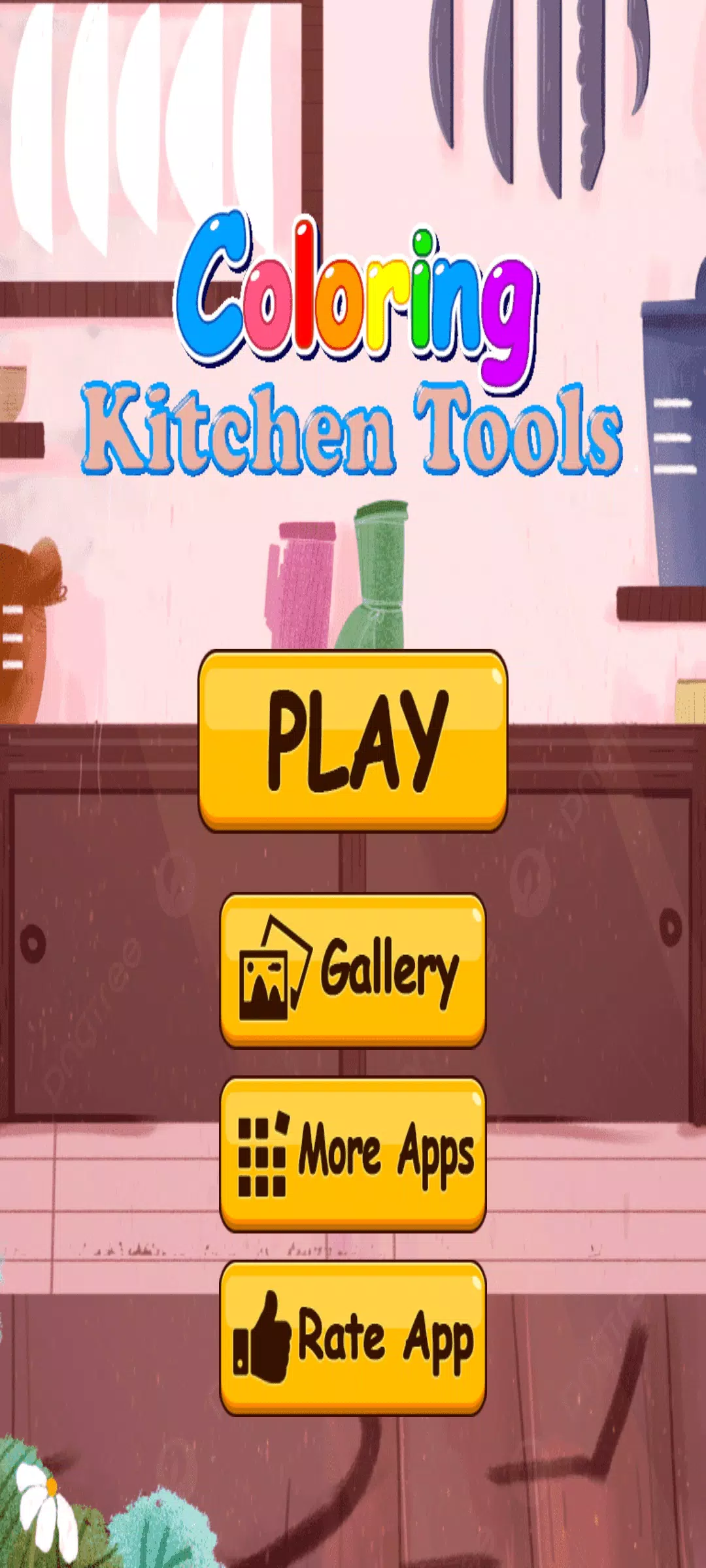 Coloring Kitchen Tools Captura de tela 2