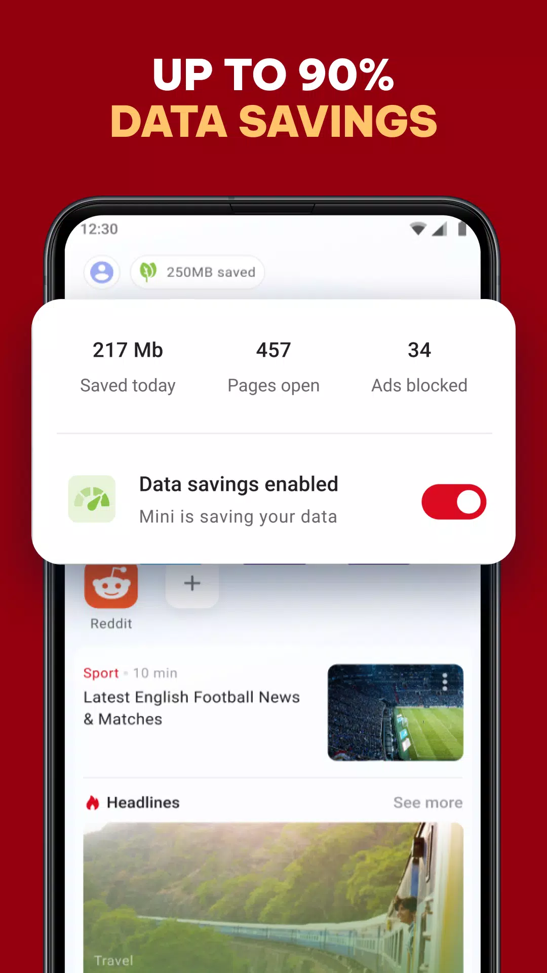 Opera Mini 網頁瀏覽器應用截圖第2張