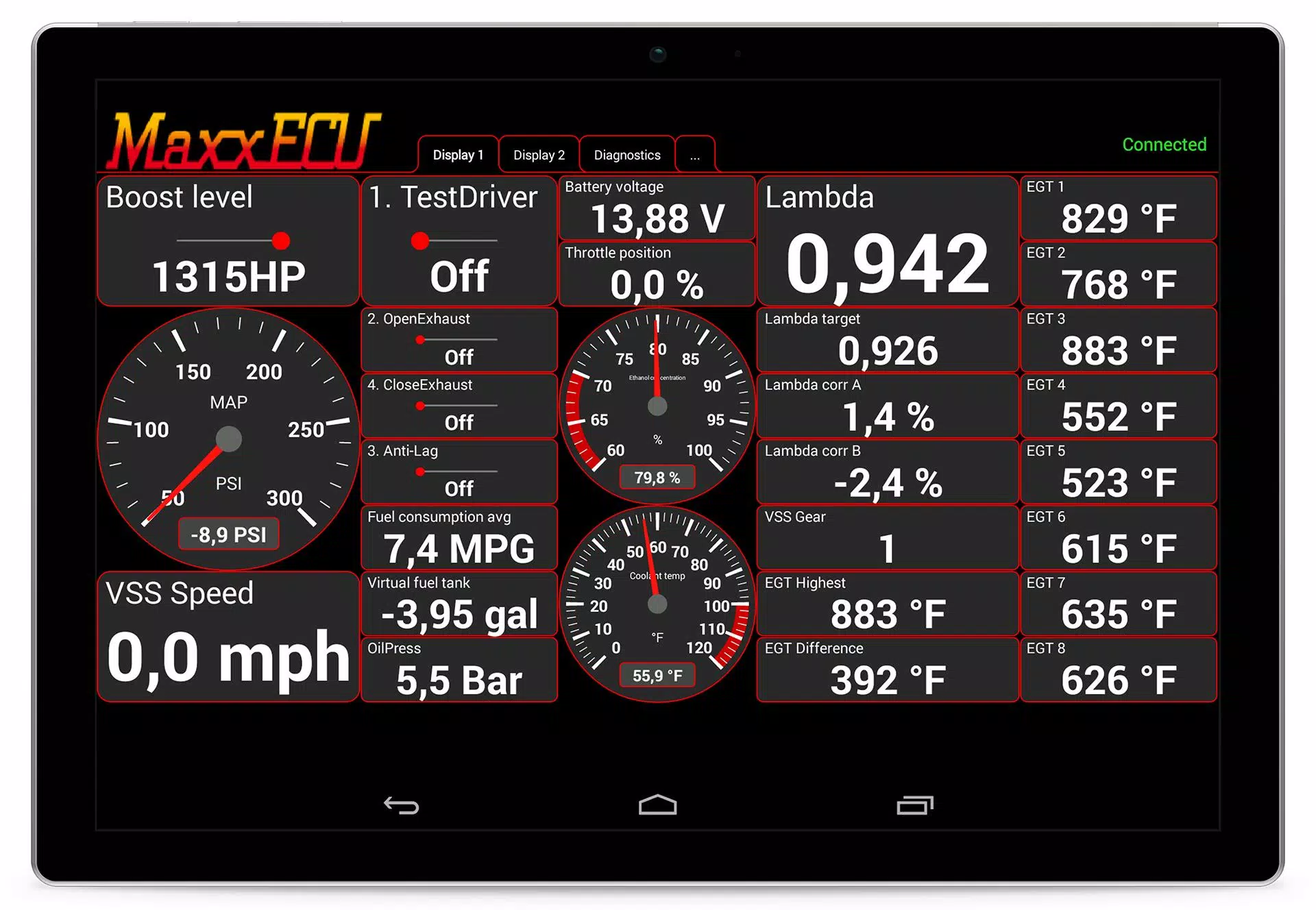 MaxxECU MDash स्क्रीनशॉट 3