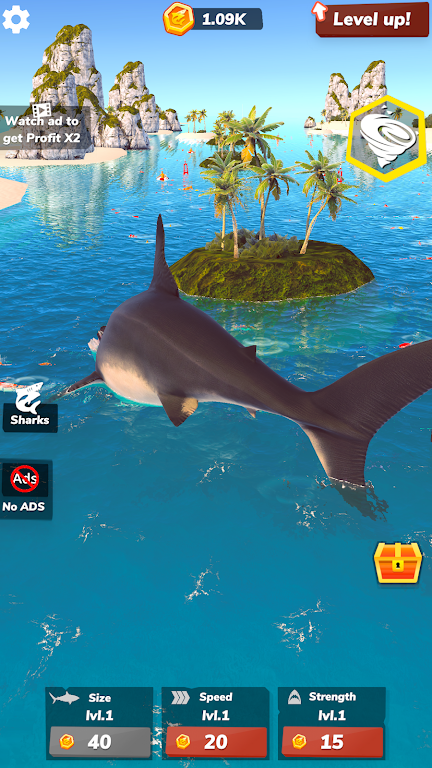 Idle Shark 2-Mega Tycoon Game Capture d'écran 3