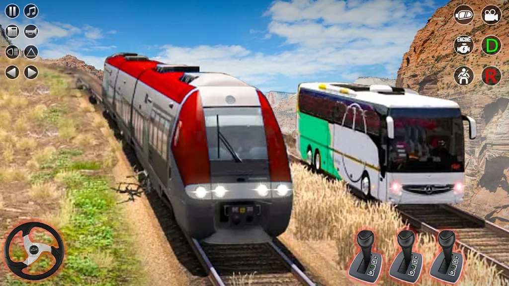 Train Racing 3d- Bus Vs Train Captura de pantalla 1