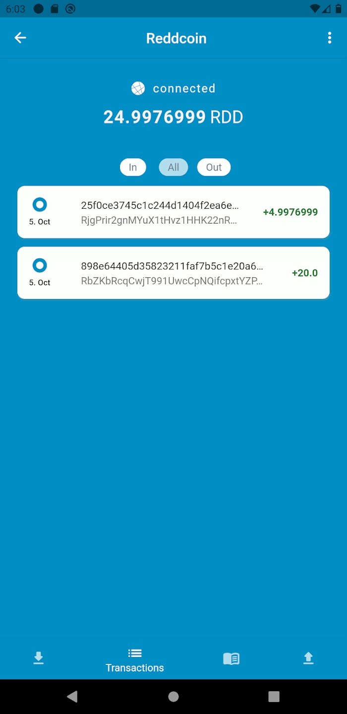 Reddcoin Mobile Wallet 스크린샷 4