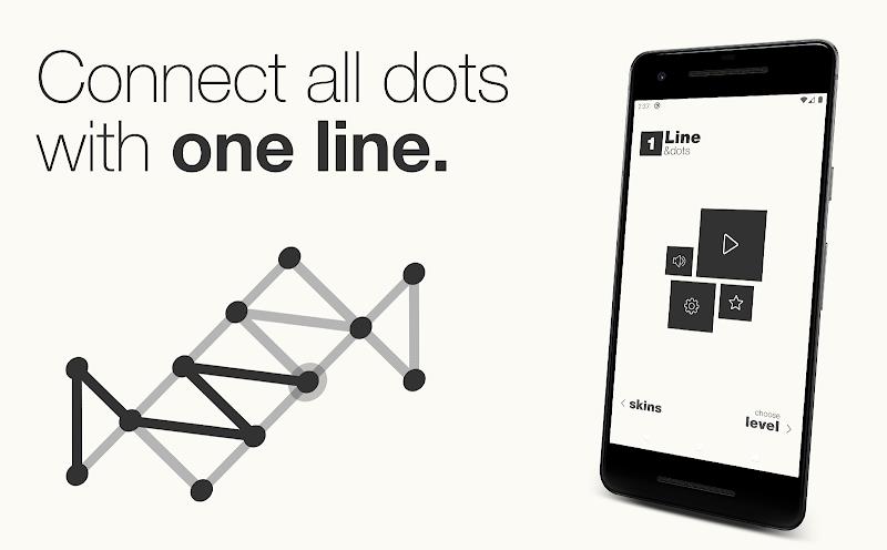 1Line & dots. Puzzle game. Capture d'écran 1