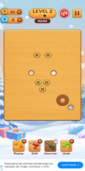 Wood Nuts Game: Unscrew Puzzle Captura de pantalla 1