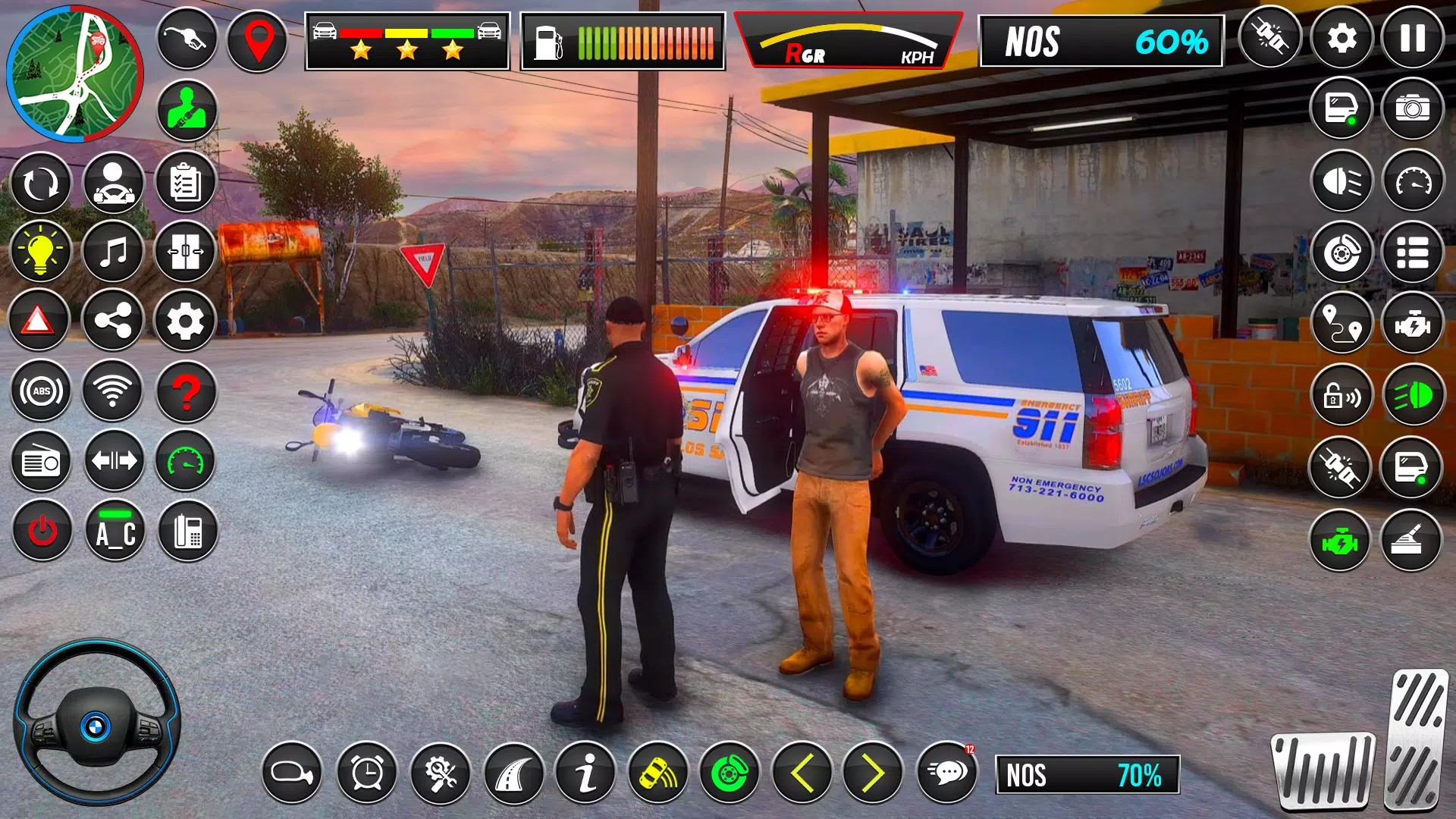 US Police Car Chase Car Game Скриншот 1