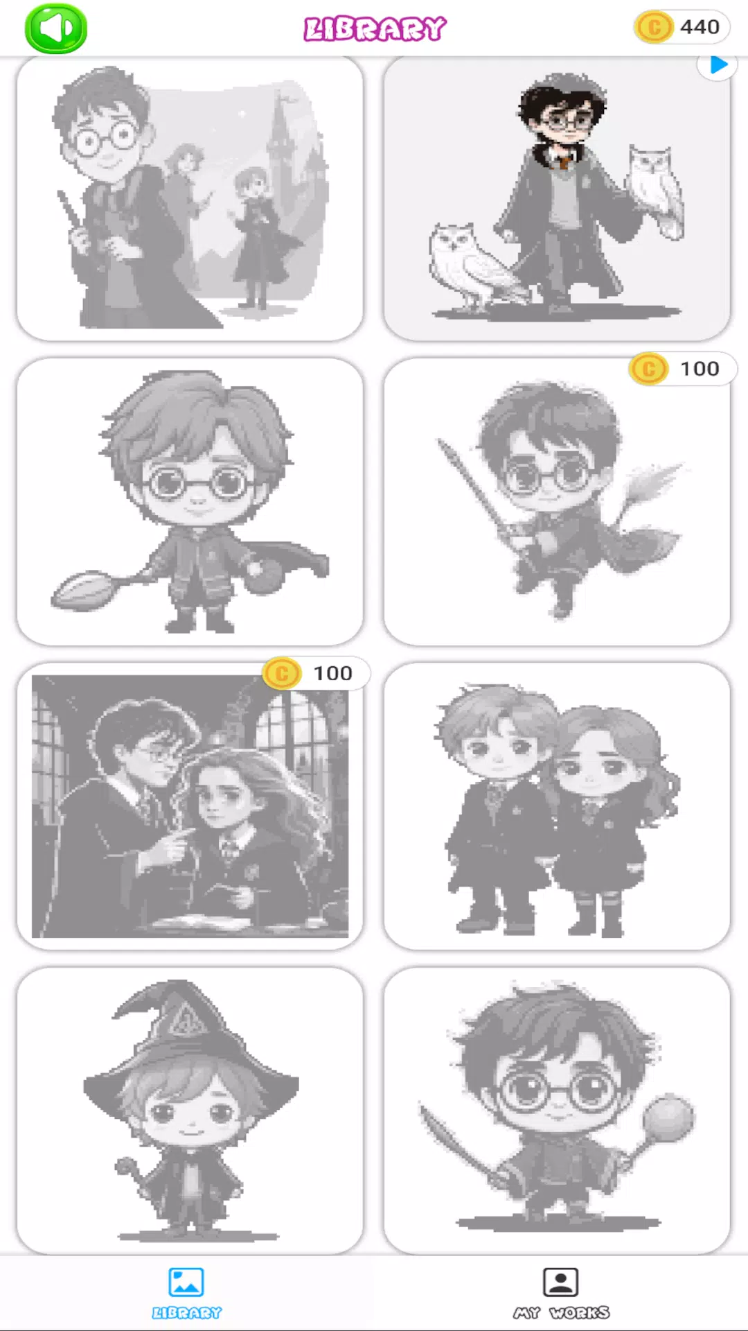 Hogwart Cartoon Pixel Art Captura de tela 4