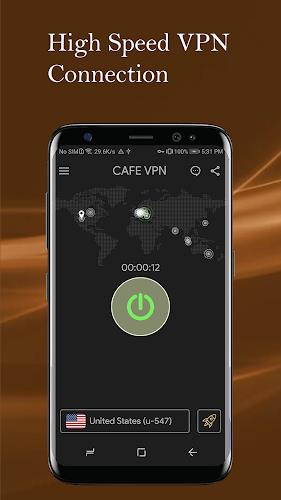 CAFE VPN - Fast Secure VPN App スクリーンショット 1