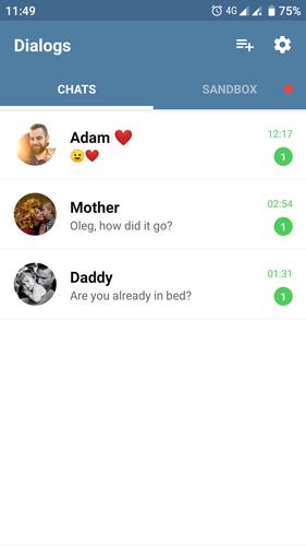 Fake Chat Messenger — TeleFake Captura de pantalla 1