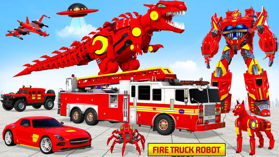 Fire Truck Robot Car Game應用截圖第2張