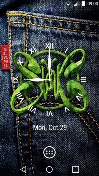 Slank Clock Widget Captura de pantalla 1