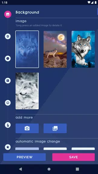 Night Wolf Live Wallpaper Скриншот 1