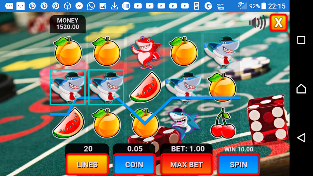 shark fruit casino slots machines Скриншот 2