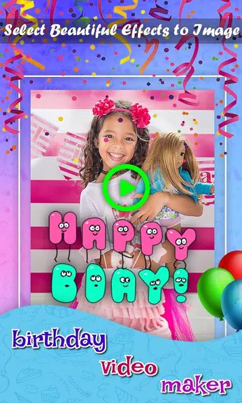 Birthday Video & Status Maker Capture d’écran 1