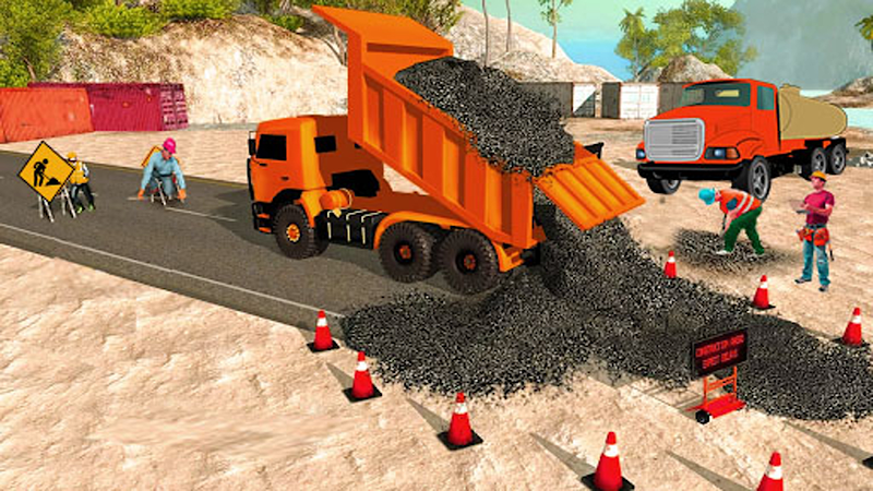 Highway road construction game Скриншот 4