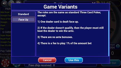 Three Card Poker Texas Holdem Screenshot 3