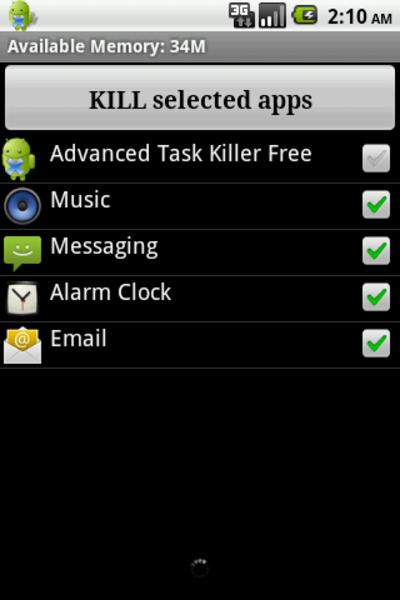 Advanced Task Killer Captura de pantalla 1