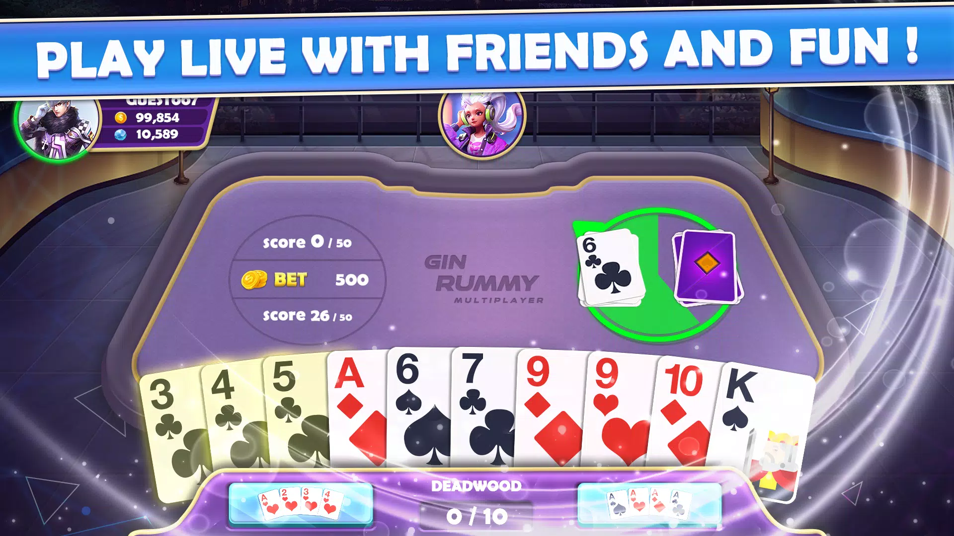 Gin Rummy Multiplayer Capture d'écran 4