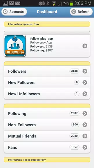 Followers+ for Twitter Captura de pantalla 1