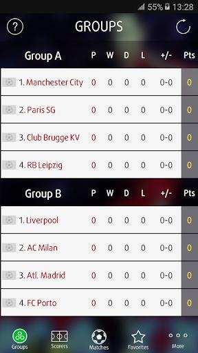 Live Scores for Champions League Скриншот 2