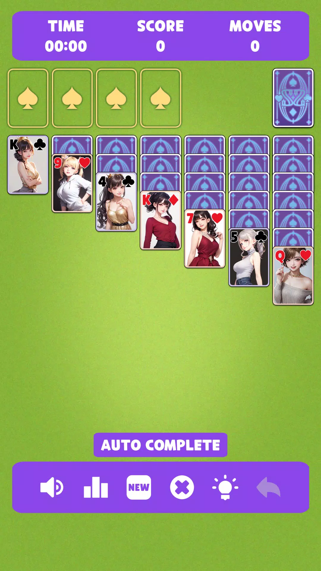 Sexy solitaire girls: ani card Capture d’écran 2