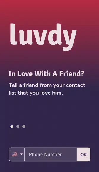 luvdy - Anonymous Dating Among Friends स्क्रीनशॉट 1
