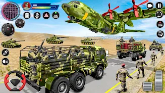 Army Vehicle Transporter Truck Captura de pantalla 3