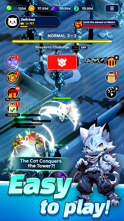 Tower Cat Battle: Idle Cat RPG應用截圖第1張