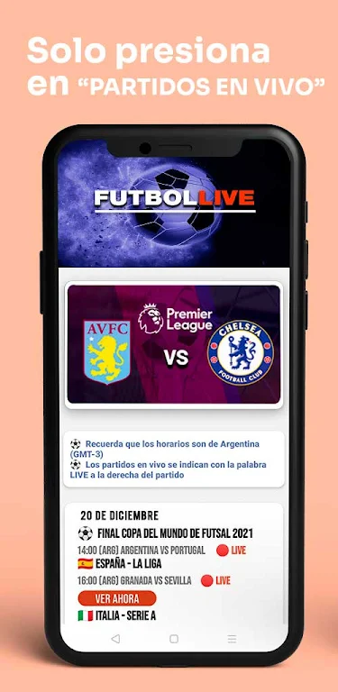 Futbol Live Capture d'écran 4