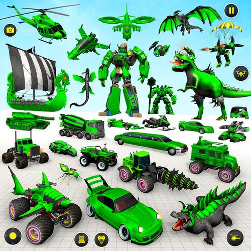 Heli Robot Car Game:Robot Game Screenshot 1