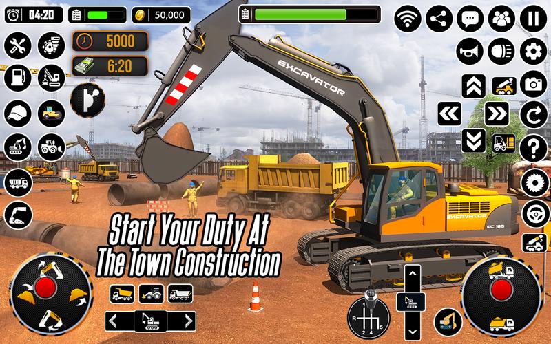 City Heavy Excavator Crane 3D Скриншот 4