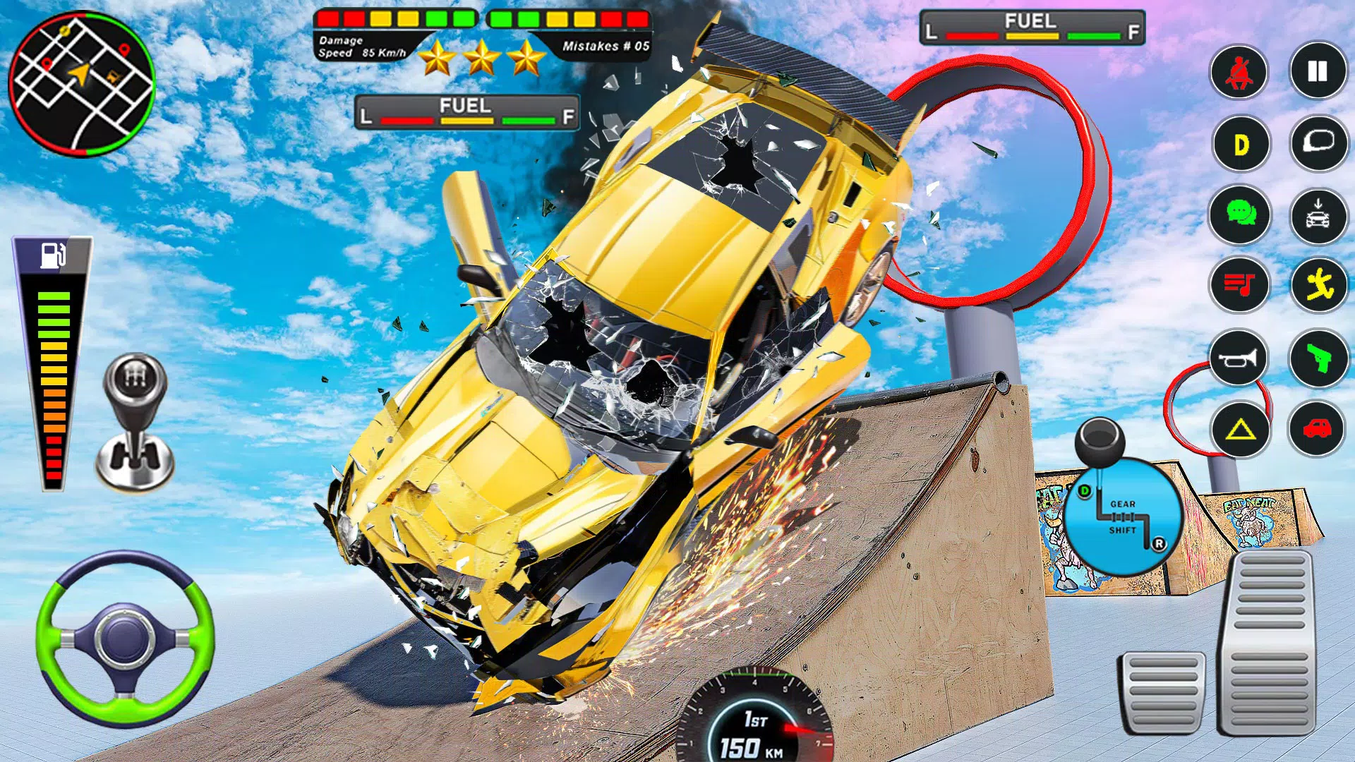 Mega Ramp Car Crash Simulator应用截图第1张