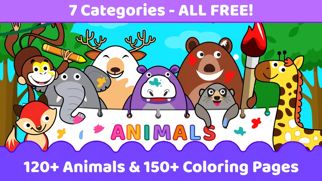 Animals for kids: Color & Draw應用截圖第1張