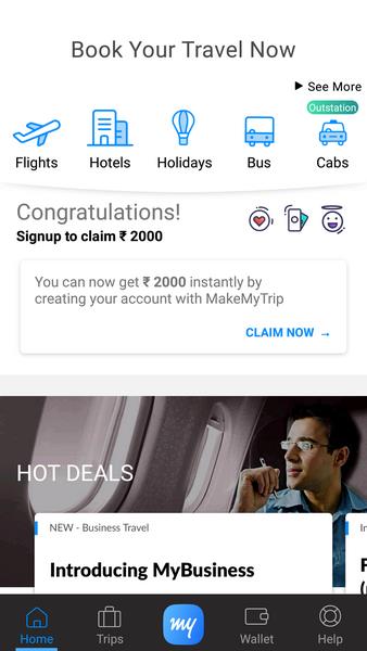 MakeMyTrip Hotels, Flight, Bus Screenshot 1