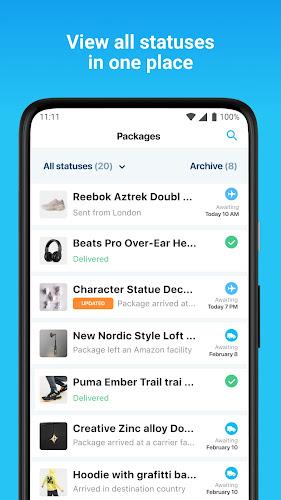 Package Tracker - pkge Mobile Screenshot 2