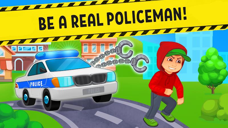 Police Car x Kids Racing Games Capture d'écran 1