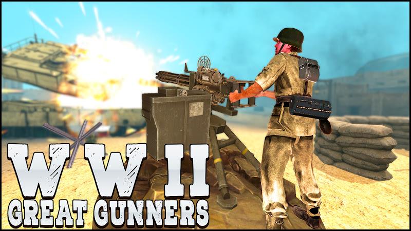 Gunner World War: WW2 Gun Game Скриншот 1