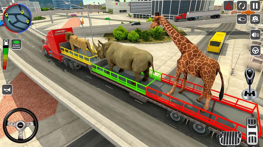 Wild Animal Truck Transporter Скриншот 3