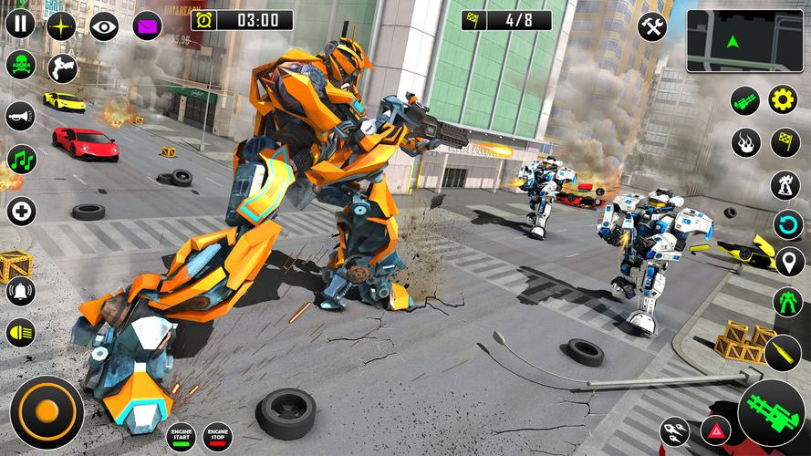 Shark Robot Car Game 3d スクリーンショット 4