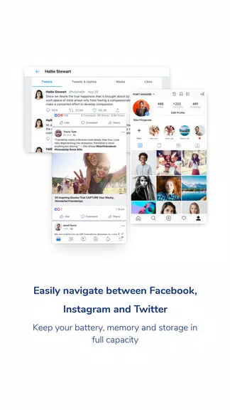 Social One - Facebook, Instagr स्क्रीनशॉट 2