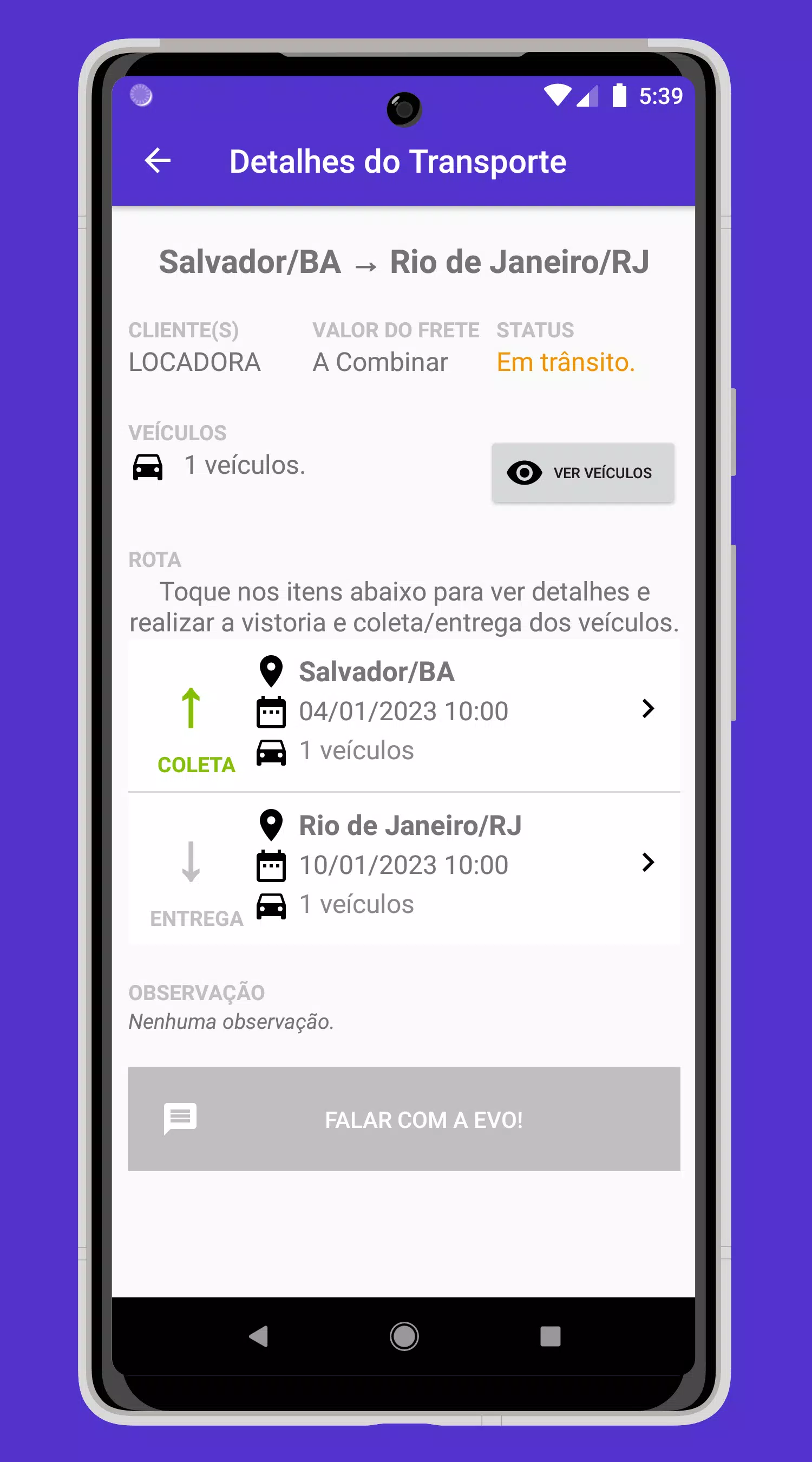 EVO! Transporte de Veículos應用截圖第3張